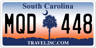 SC license plate MQD448