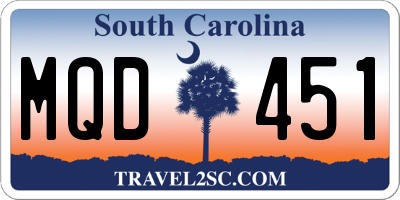 SC license plate MQD451