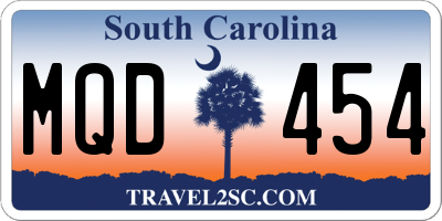 SC license plate MQD454