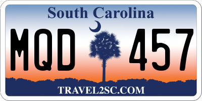SC license plate MQD457