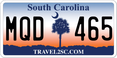 SC license plate MQD465