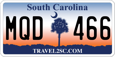 SC license plate MQD466