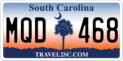 SC license plate MQD468