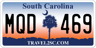 SC license plate MQD469
