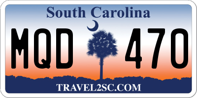 SC license plate MQD470