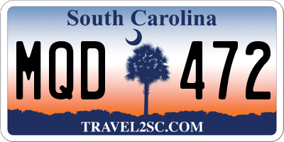 SC license plate MQD472
