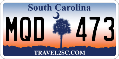 SC license plate MQD473