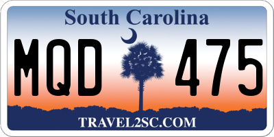 SC license plate MQD475