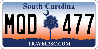 SC license plate MQD477