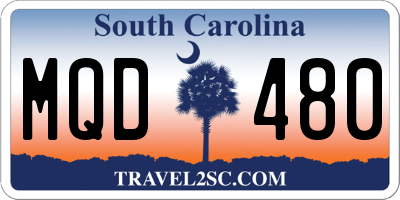 SC license plate MQD480