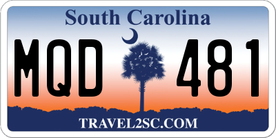 SC license plate MQD481