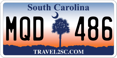 SC license plate MQD486