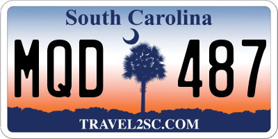 SC license plate MQD487