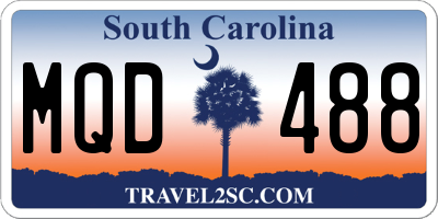 SC license plate MQD488