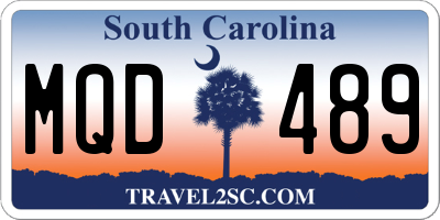 SC license plate MQD489