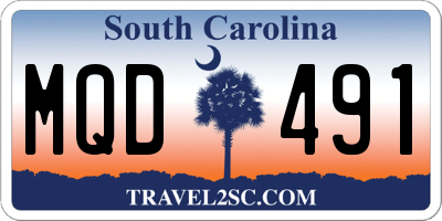 SC license plate MQD491