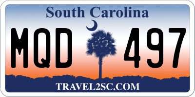 SC license plate MQD497