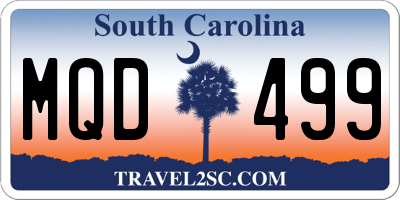 SC license plate MQD499