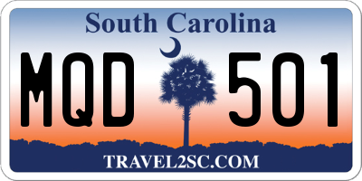 SC license plate MQD501