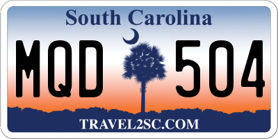SC license plate MQD504