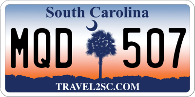 SC license plate MQD507