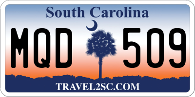 SC license plate MQD509