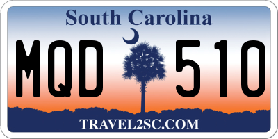 SC license plate MQD510