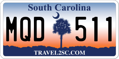 SC license plate MQD511