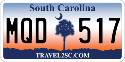 SC license plate MQD517