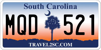 SC license plate MQD521