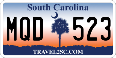 SC license plate MQD523