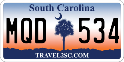 SC license plate MQD534