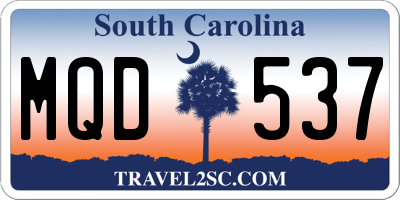 SC license plate MQD537