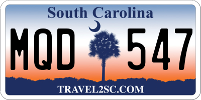 SC license plate MQD547