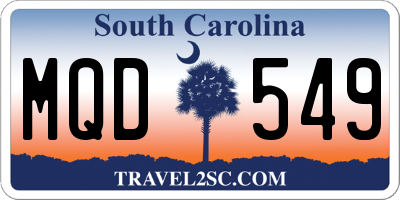 SC license plate MQD549