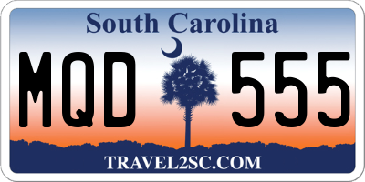 SC license plate MQD555