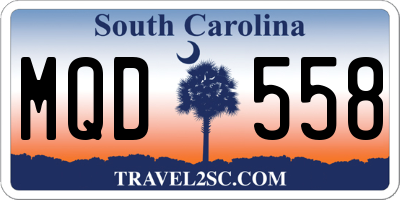 SC license plate MQD558