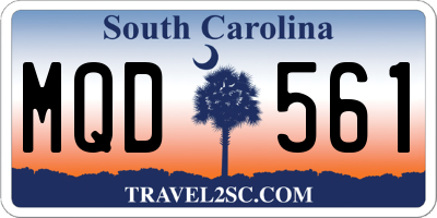 SC license plate MQD561