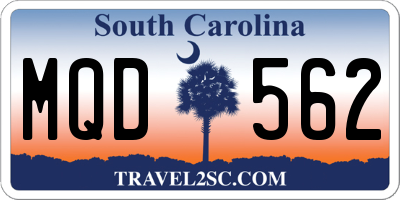 SC license plate MQD562