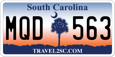 SC license plate MQD563