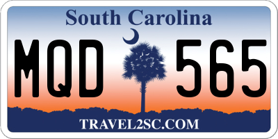 SC license plate MQD565