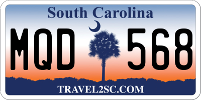 SC license plate MQD568