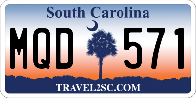SC license plate MQD571