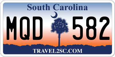 SC license plate MQD582