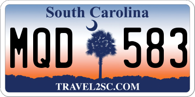 SC license plate MQD583