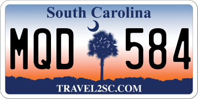 SC license plate MQD584