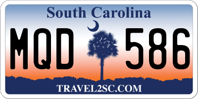 SC license plate MQD586