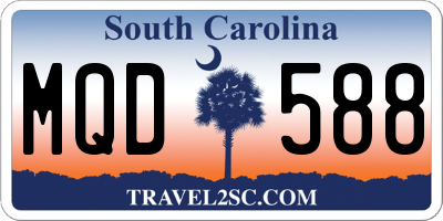 SC license plate MQD588