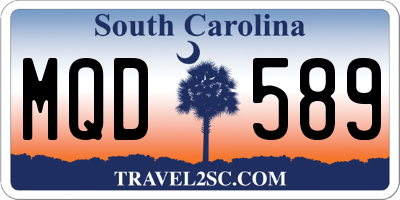 SC license plate MQD589