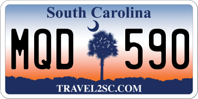 SC license plate MQD590